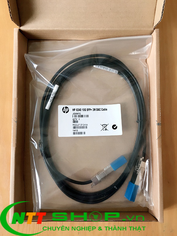 Hp Dac Jd097c Hp X240 10g Sfp To Sfp 3m Dac Copper Cable