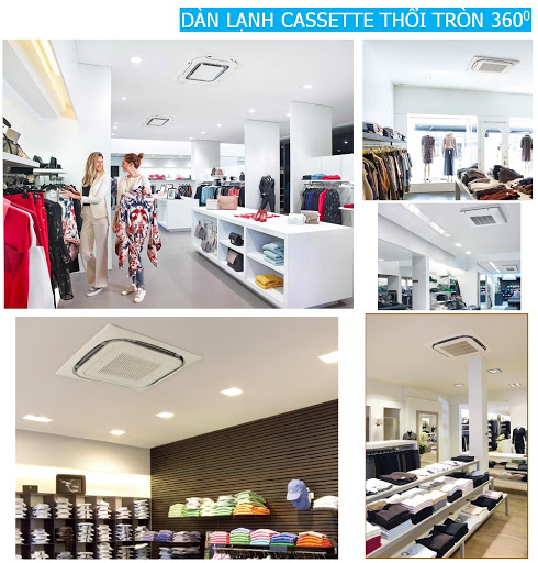 FCQ100KAVEA/RZQ100HAY4A lắp đặt phù hợp cho các cửa hàng thời trang