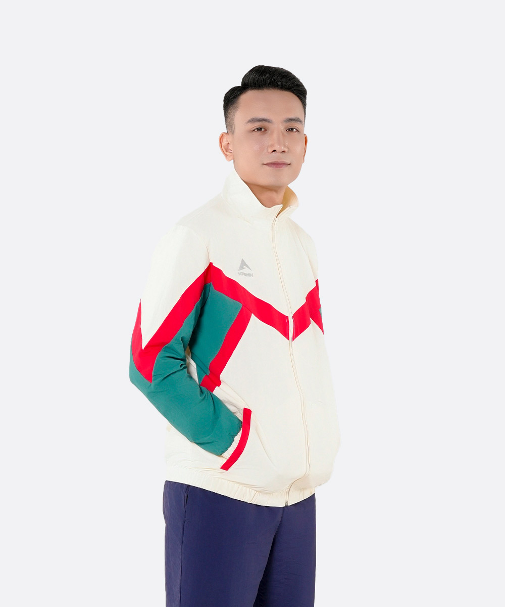 Áo Gió Thể Thao KAIWIN DIAMOND - Màu Kem Sữa