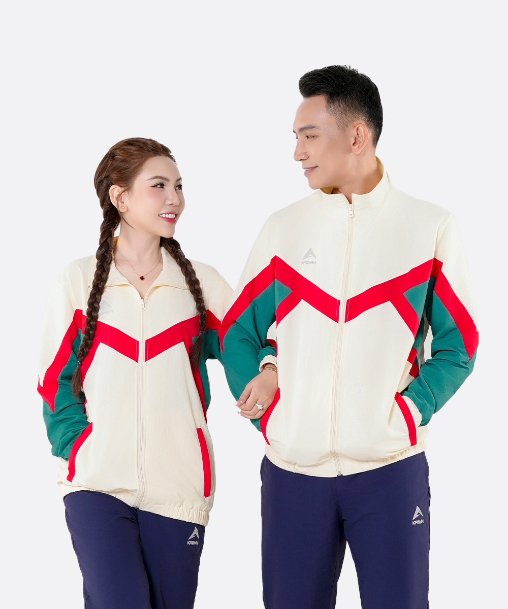 Áo Gió Thể Thao KAIWIN DIAMOND - Màu Kem Sữa