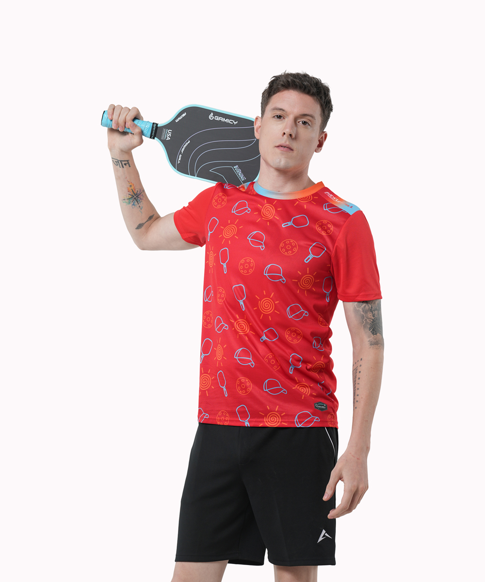 Áo T-shirt Pickleball Cross Nam - Màu Đỏ