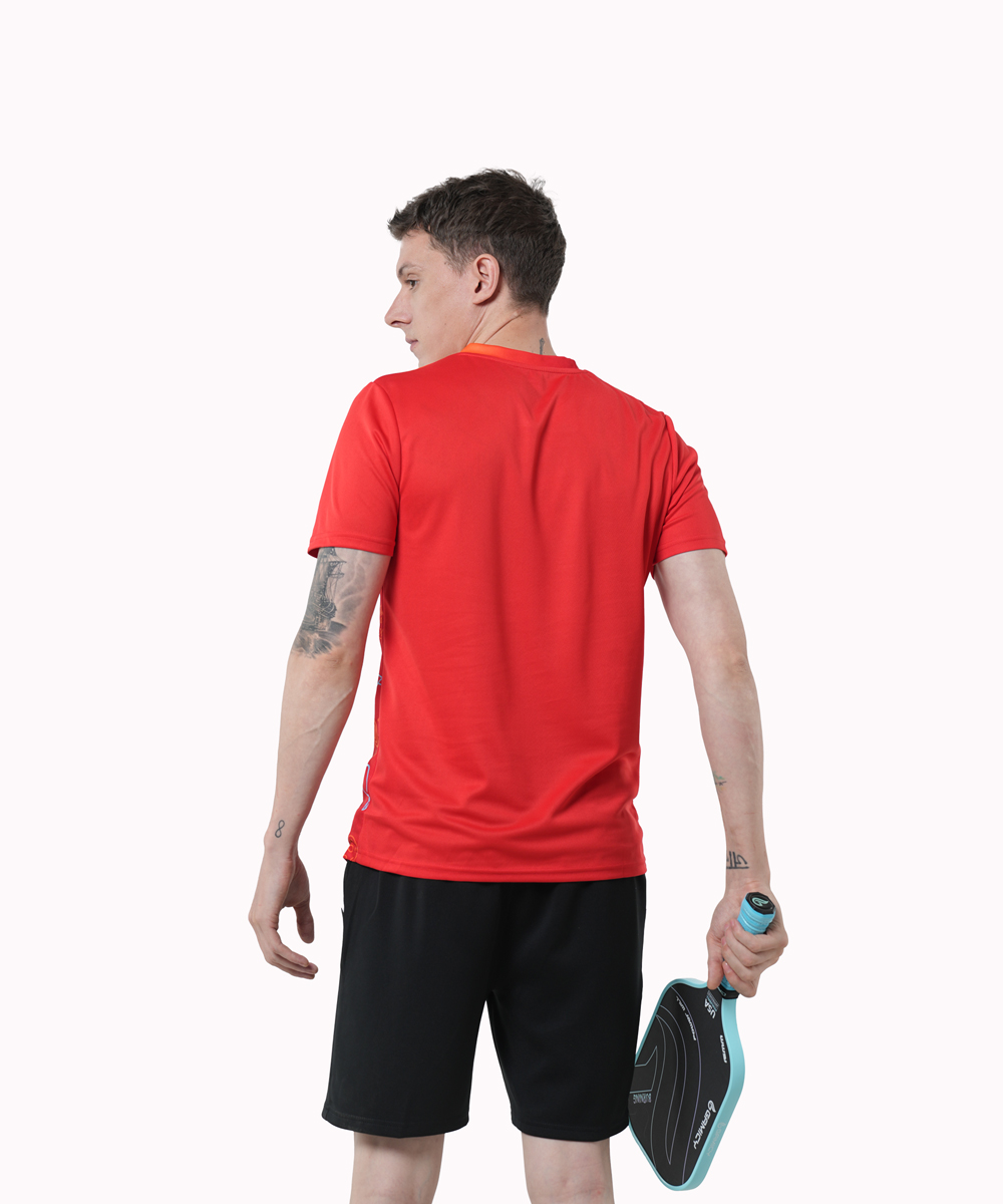 Áo T-shirt Pickleball Cross Nam - Màu Đỏ