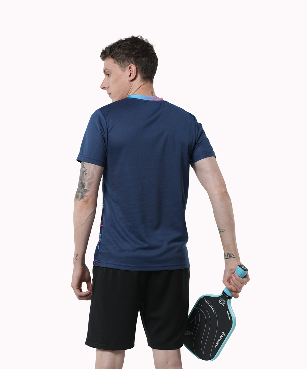 Áo T-shirt Pickleball Cross Nam - Màu Xanh Đen