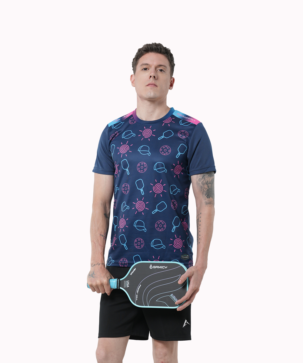 Áo T-shirt Pickleball Cross Nam - Màu Xanh Đen