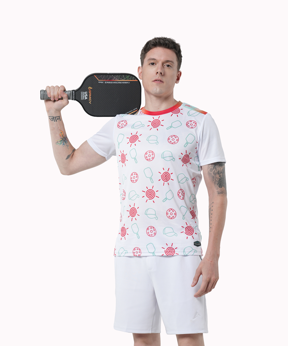 Áo T-shirt Pickleball Cross Nam - Màu Trắng