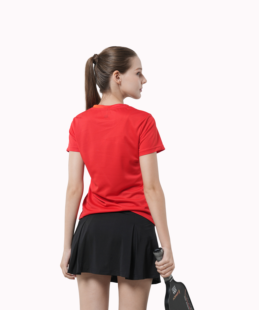 Áo T-shirt Pickleball Cross Nữ - Màu Đỏ