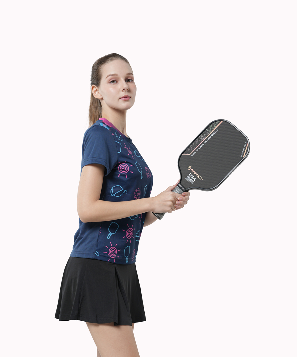 Áo T-shirt Pickleball Cross Nữ - Màu Xanh Đen