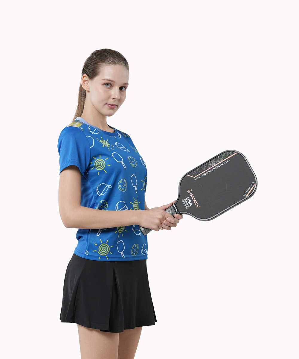 Áo T-shirt Pickleball Cross Nữ - Màu Xanh Bích