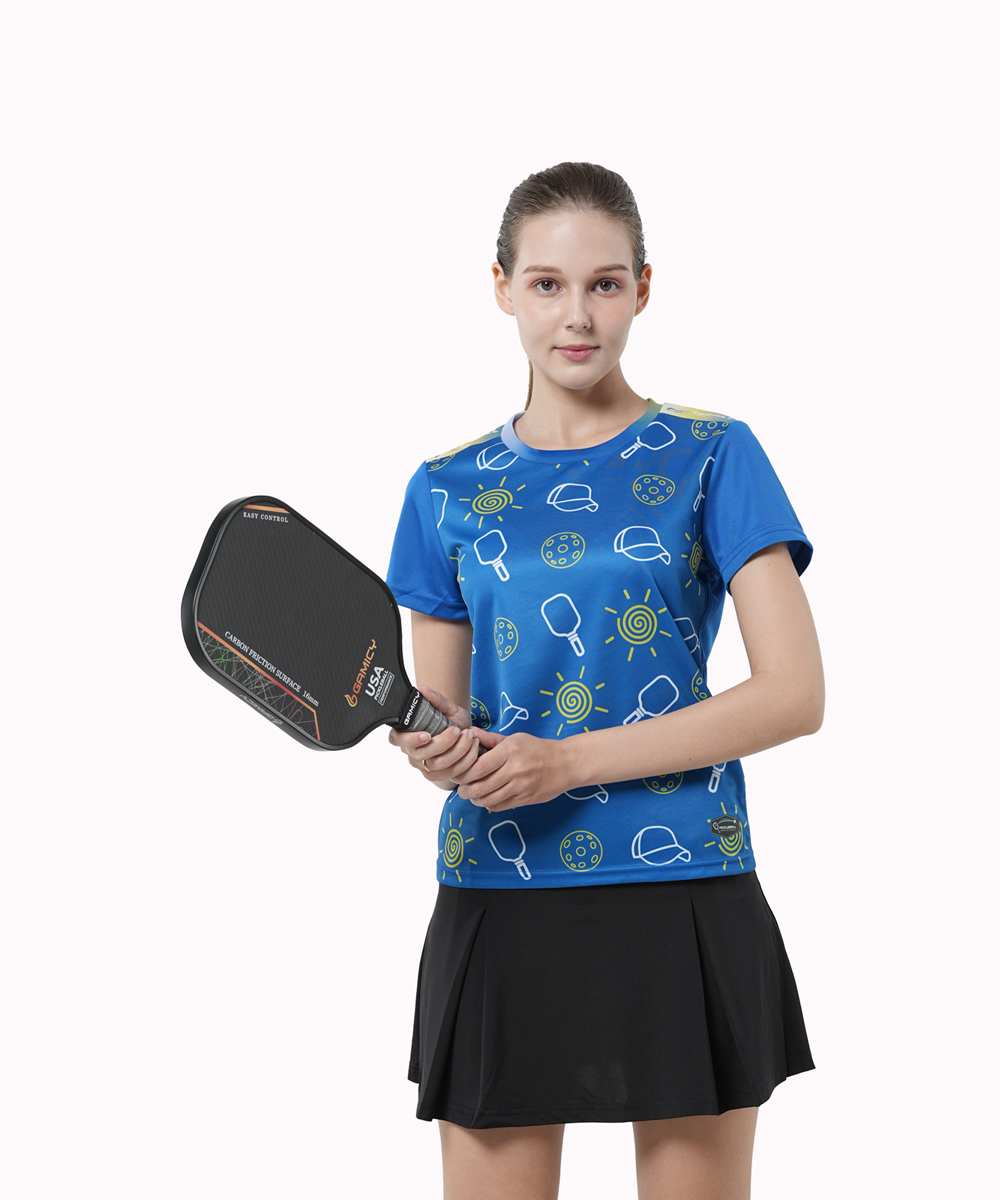 Áo T-shirt Pickleball Cross Nữ - Màu Xanh Bích