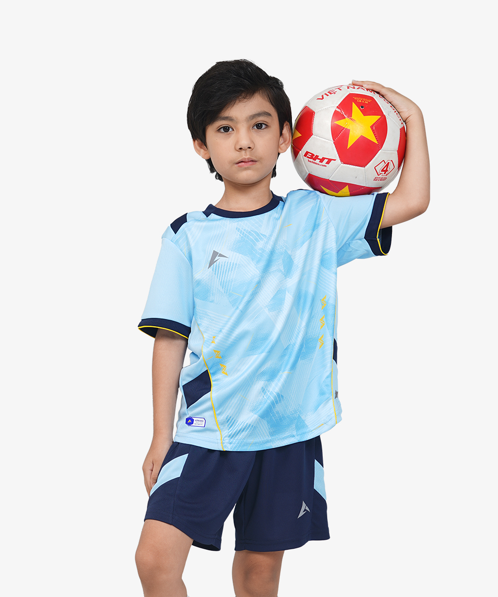 Áo bóng đá KAIWIN FASTER KIDS- Màu Xanh biển mint