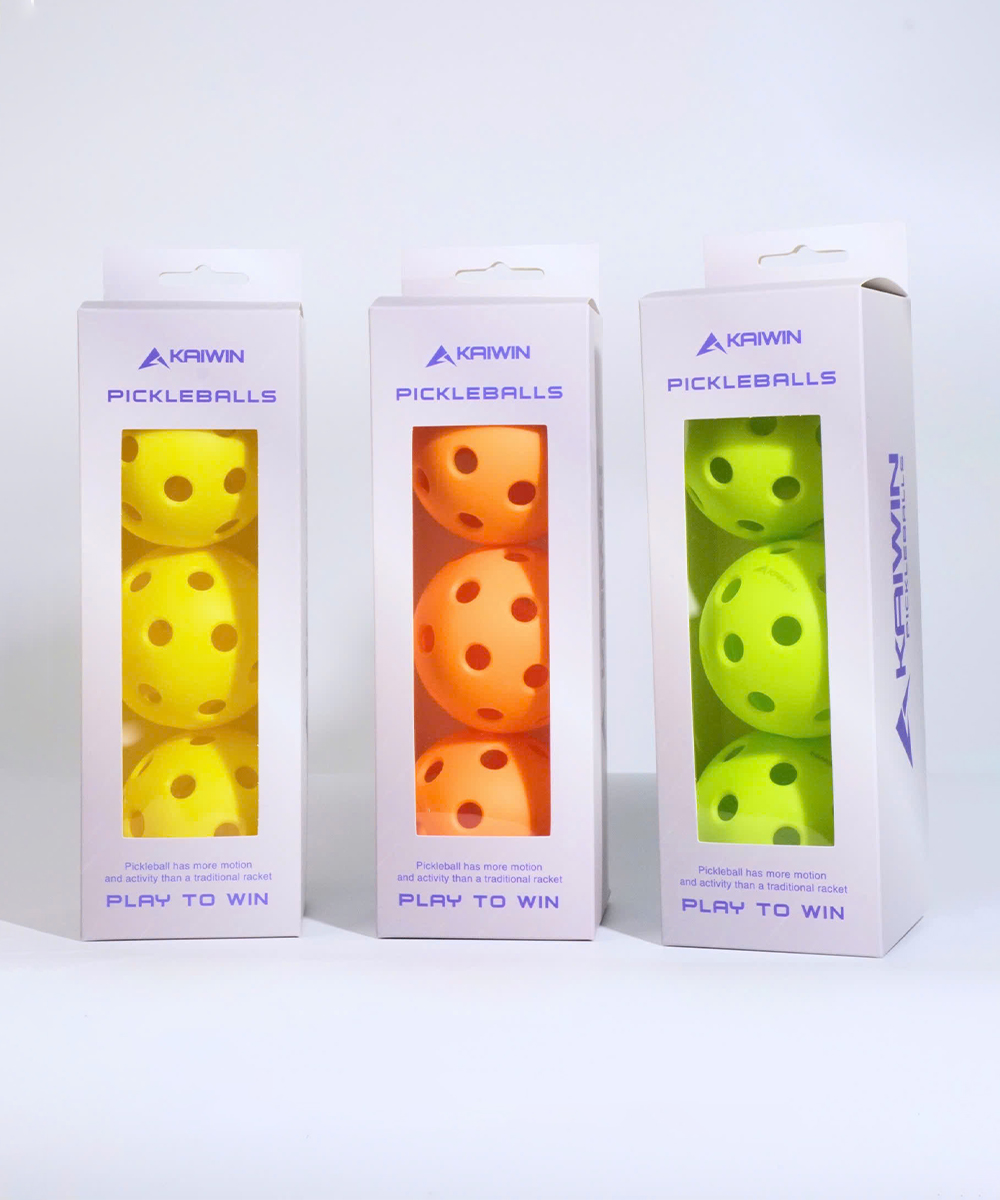 Hộp 3 Bóng Tập Luyện Pickleball Kaiwin PK26L Indoor