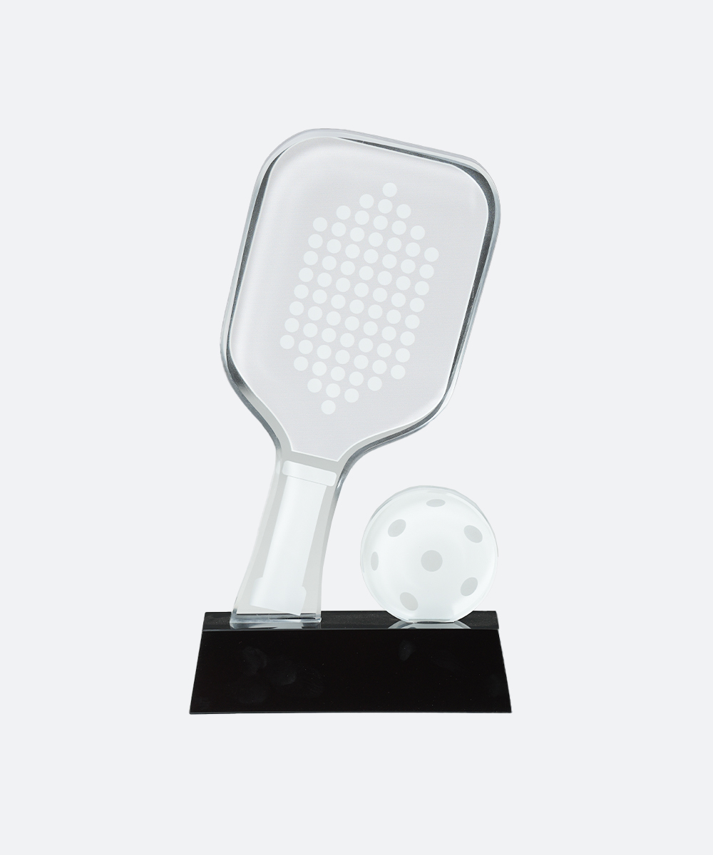 Cúp Pickleball Pha Lê 01B Bạc - 22cm