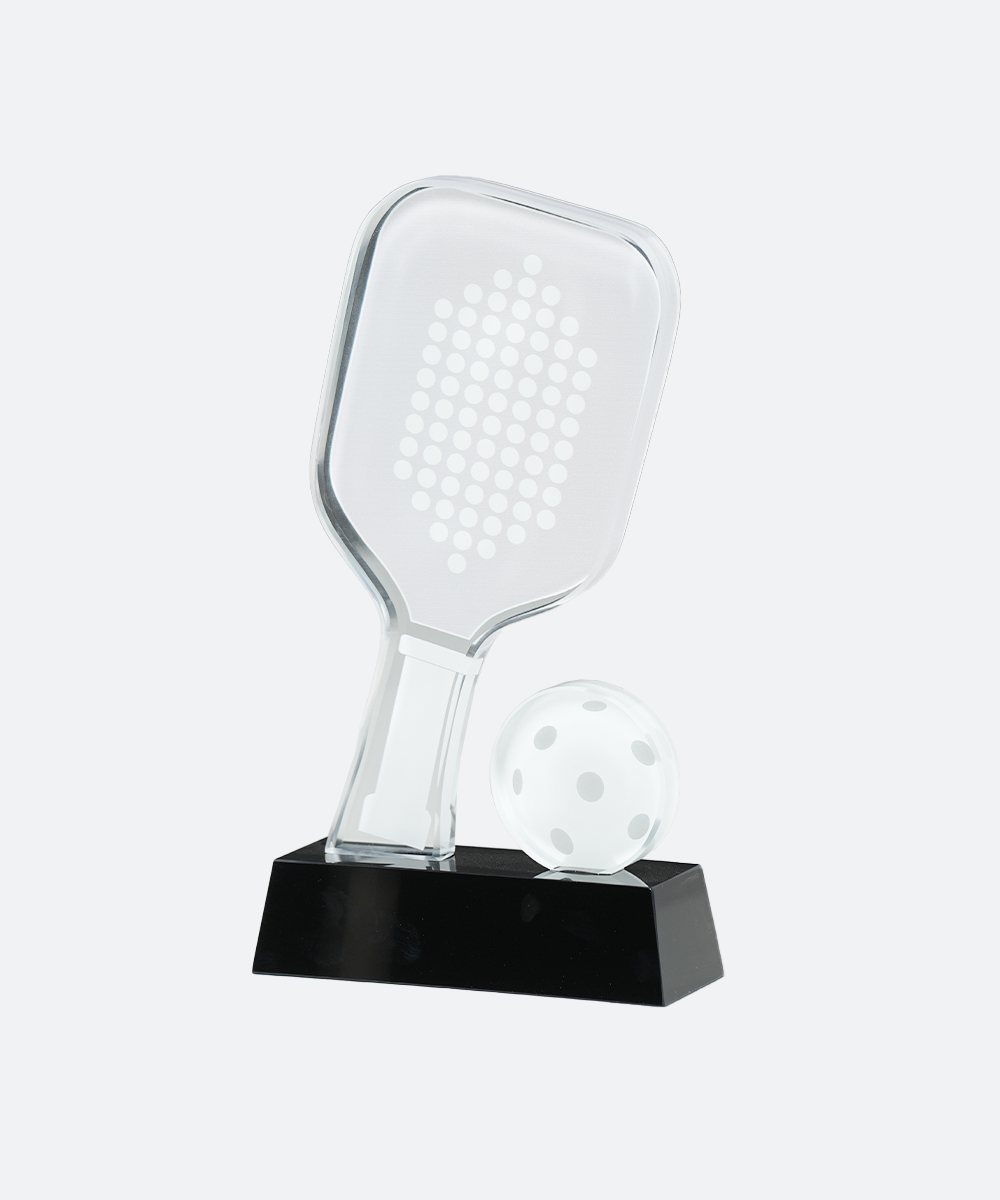 Cúp Pickleball Pha Lê 01B Bạc - 22cm
