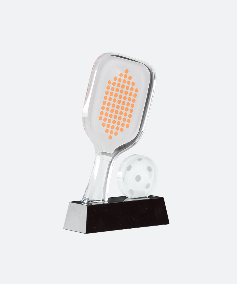 Cúp Pickleball Pha Lê 01C Đồng - 20cm