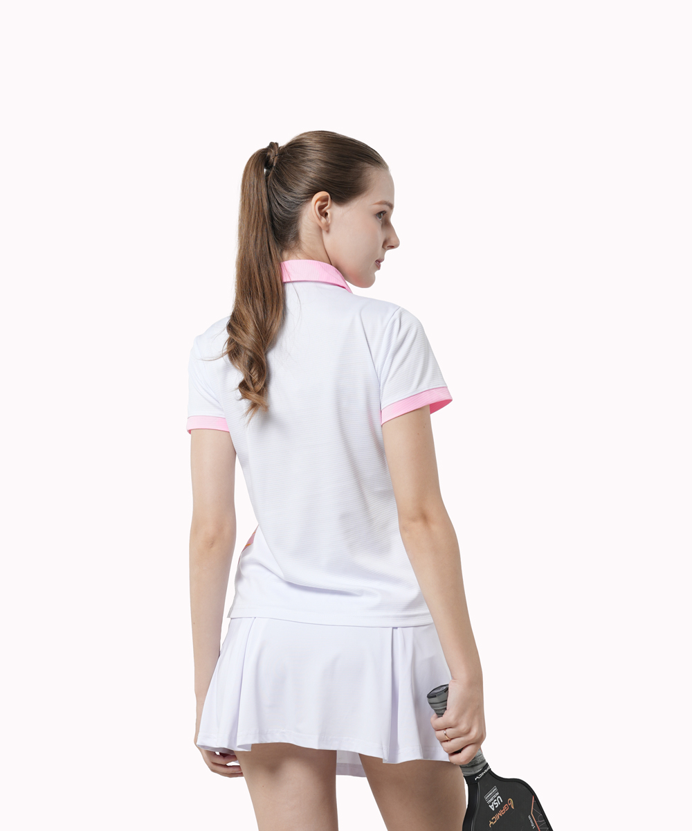 Áo Polo Nữ Kaiwin Slice - Màu Trắng Hồng