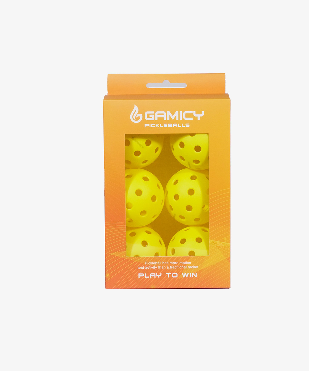 Hộp 6 Bóng Tập Luyện Pickleball Gamicy PG40L Outdoor