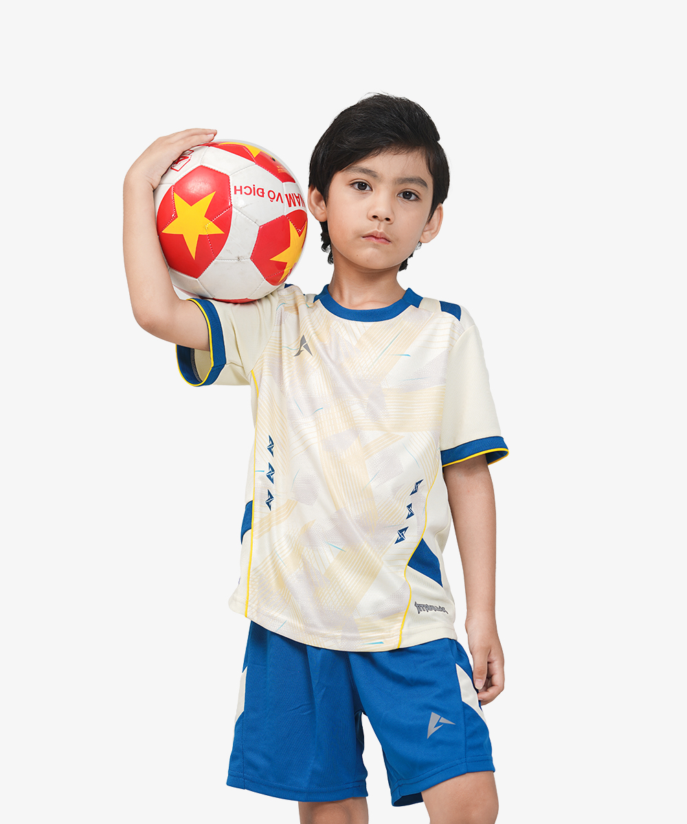 Áo bóng đá KAIWIN FASTER KIDS- Màu Kem sữa