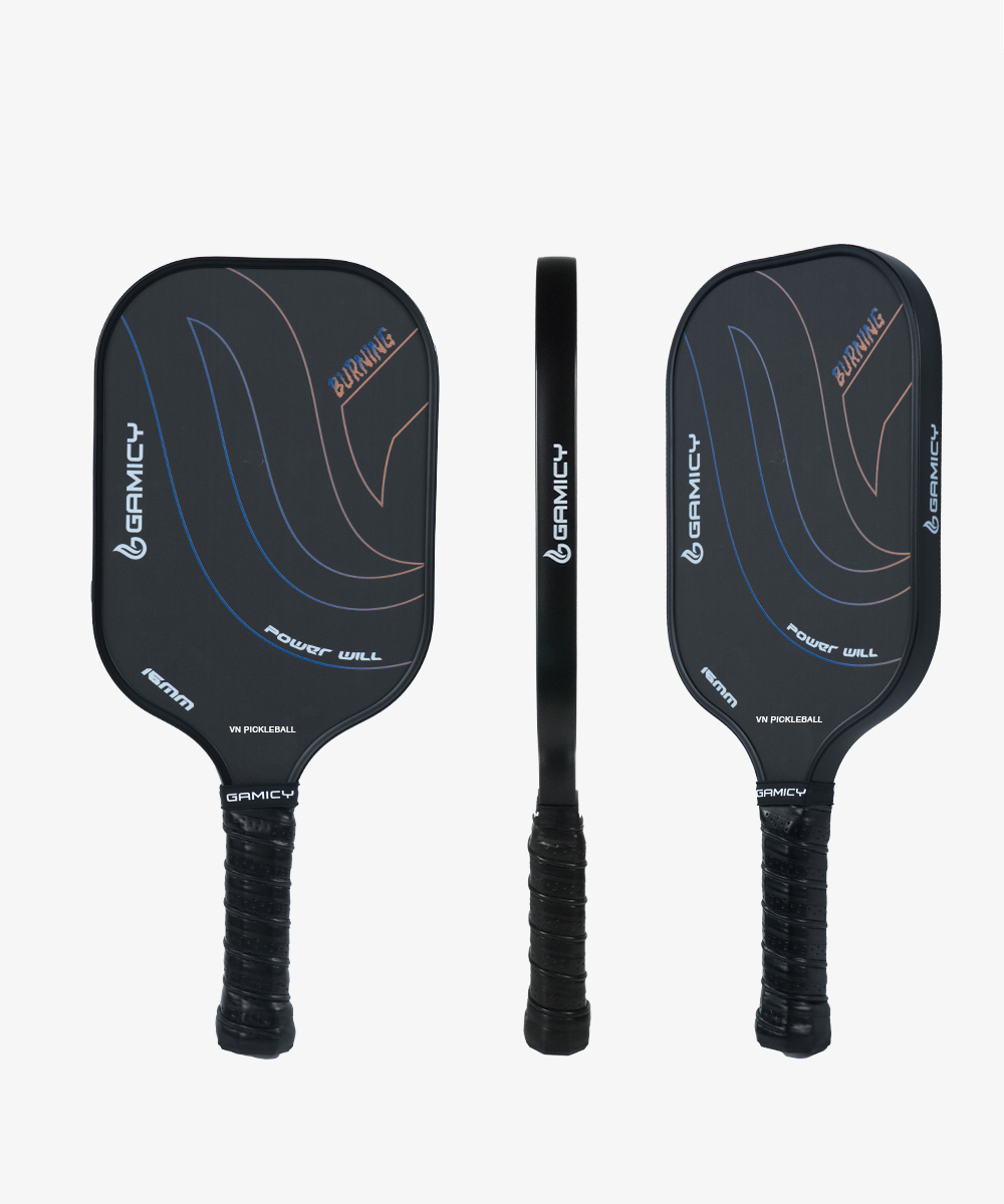 Vợt Pickleball Gamicy Burning T700 16mm - Màu Đen