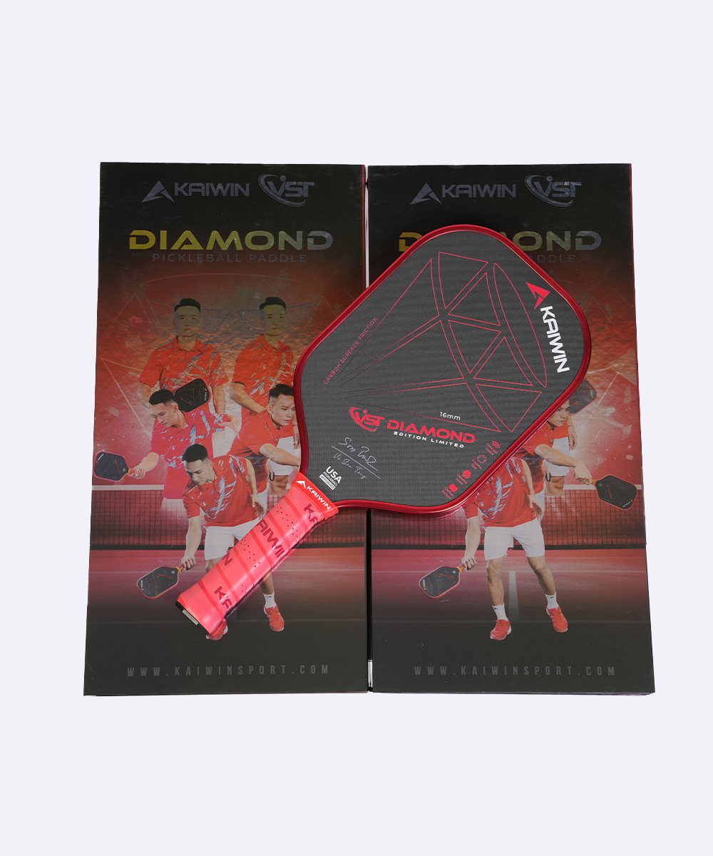 Vợt Pickleball Kaiwin DIAMOND VST - Màu Đỏ