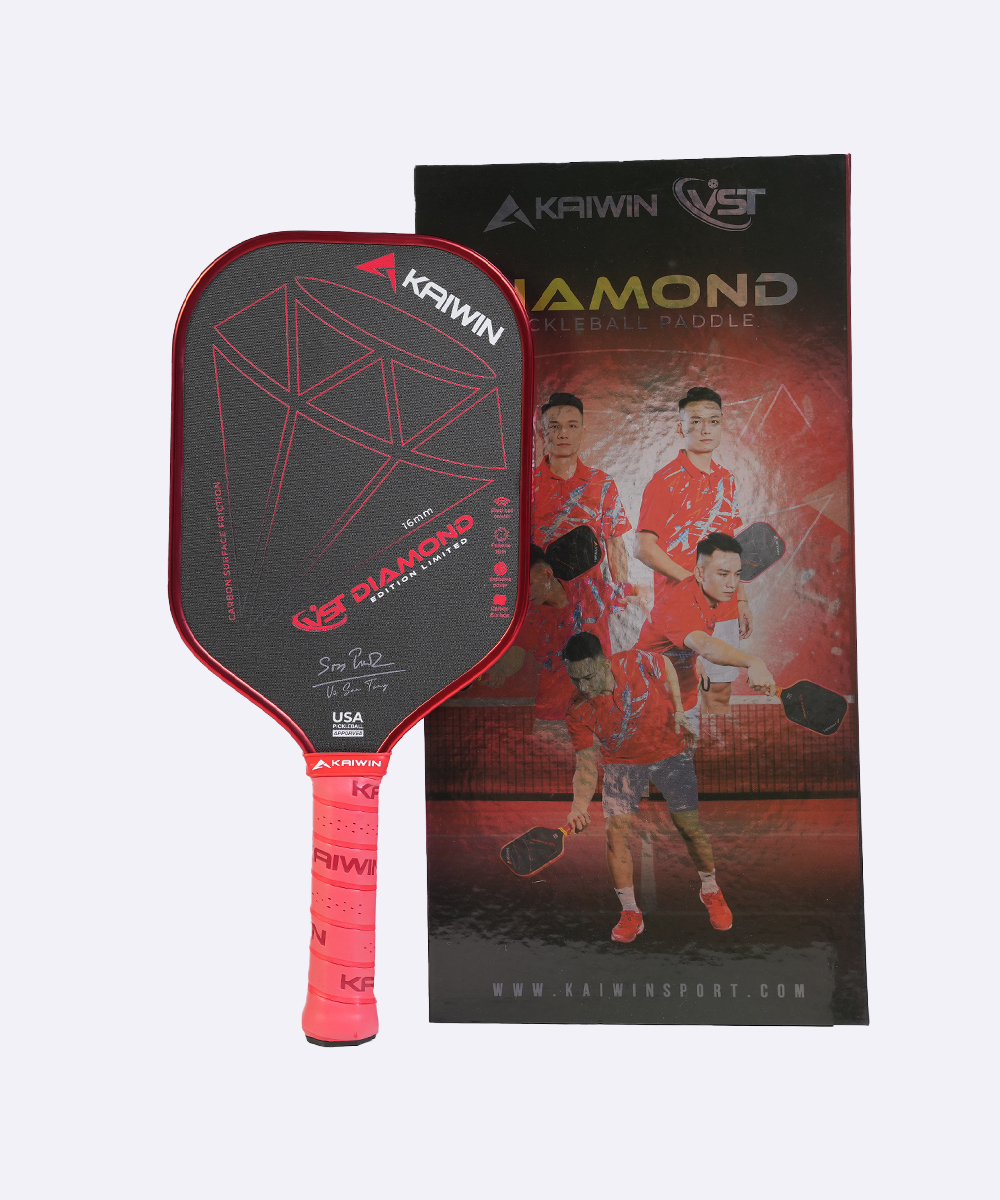 Vợt Pickleball Kaiwin DIAMOND VST - Màu Đỏ