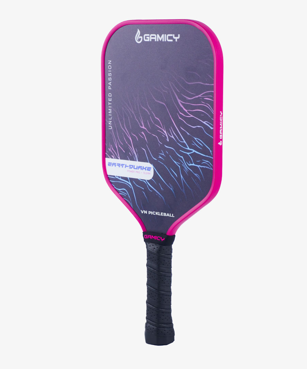 Vợt Pickleball Gamicy Earthquake Pro 14mm - Màu Hồng