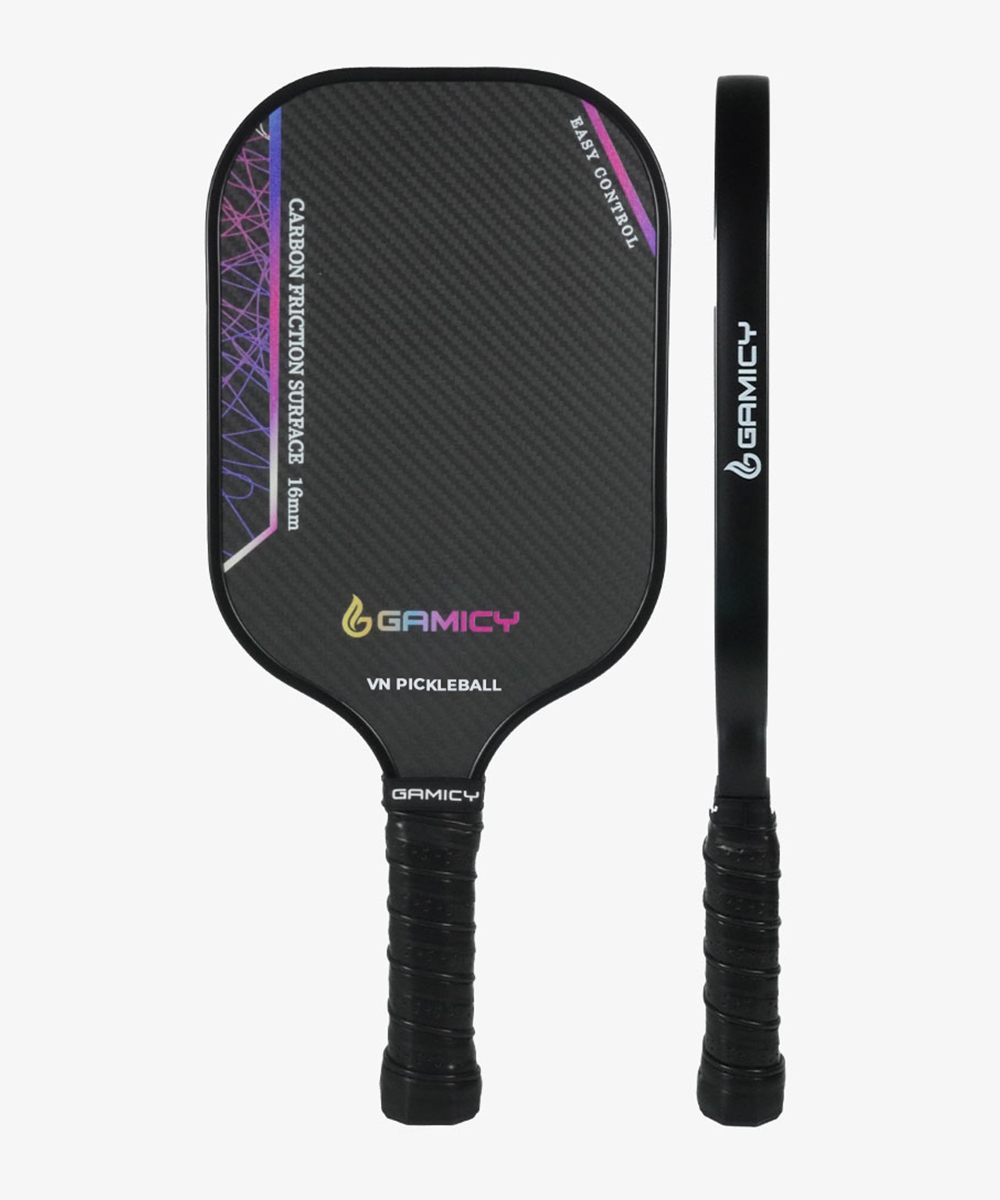 Vợt Pickleball Gamicy Moment T700 3K 14mm - Màu Đen