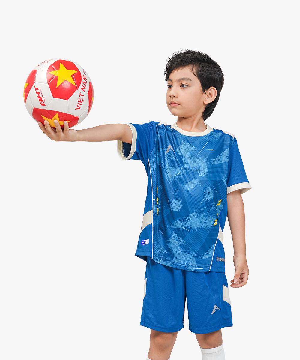Áo bóng đá KAIWIN FASTER KIDS- Màu Xanh Coban