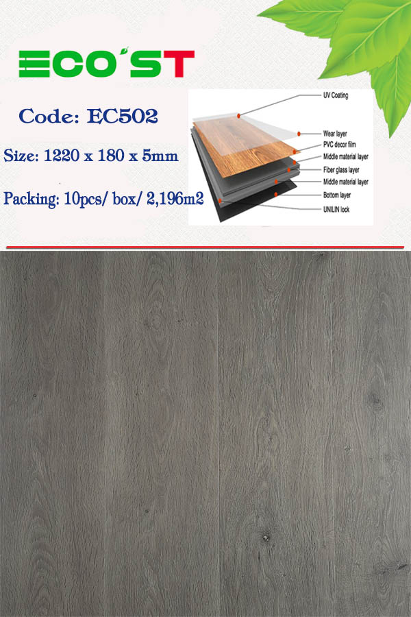 Sàn nhựa hèm khóa Ecost mã EC502