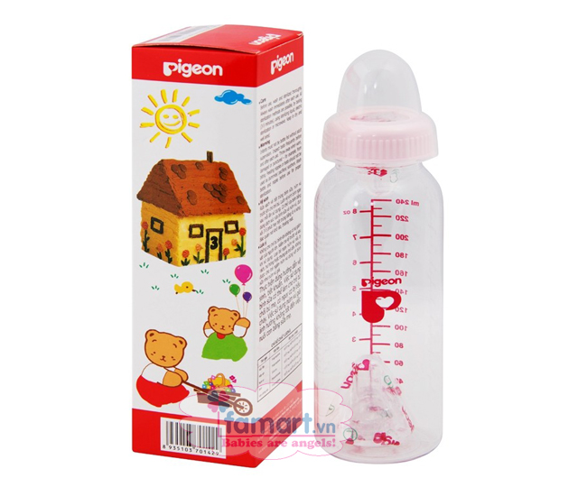 Bình sữa Pigeon nhựa PPSU Plus hình thú 160ml  Thế giới bình sữa