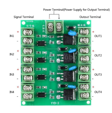 MODULE MOSFET F5305s 4 PORT FOR ARDUINO - CHOHANGNET