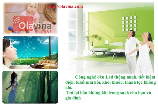 Đèn LED ION âm lọc không khí