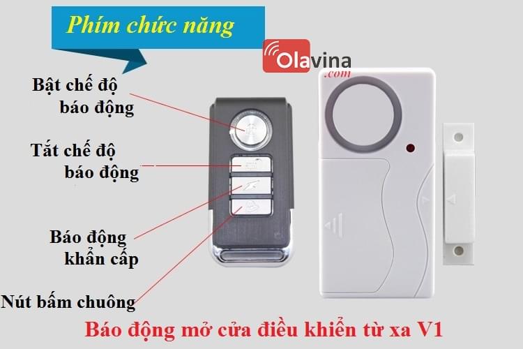 Bộ báo động mở cửa điều khiển từ xa V1