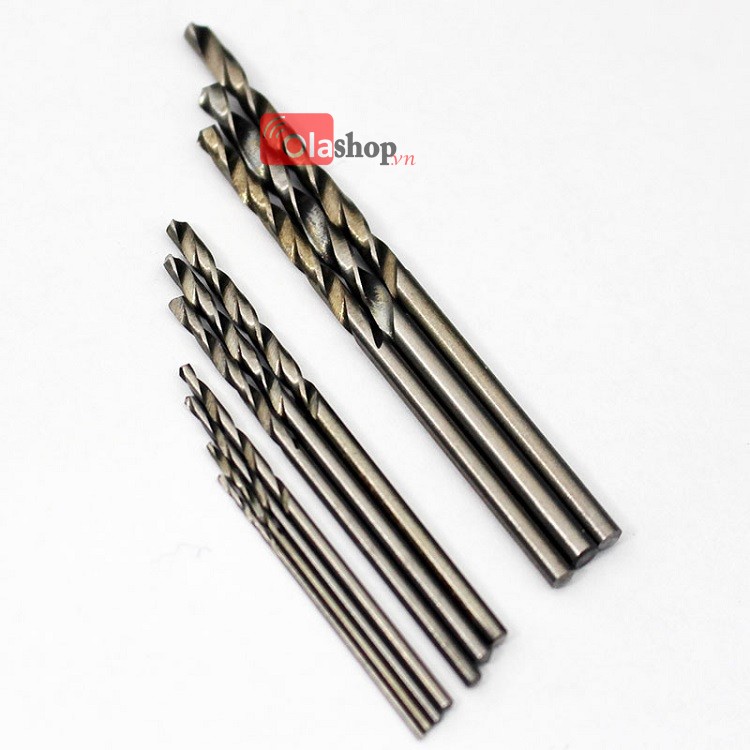 Bộ 10 mũi khoan mini 0.8mm đến 3mm