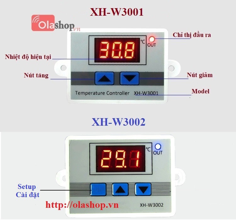 Bộ điều khiển nhiệt độ 220V