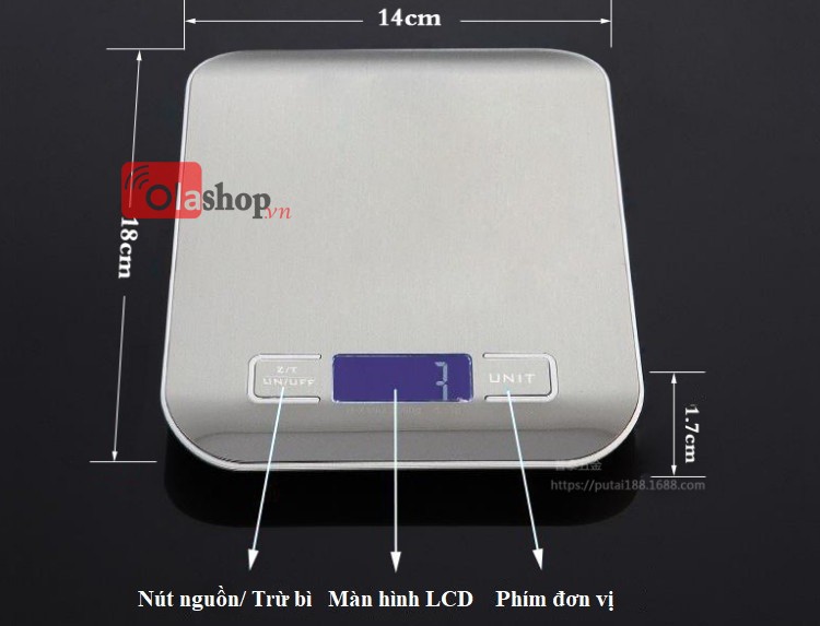 Cân điện tử nhà bếp 5kg/1g