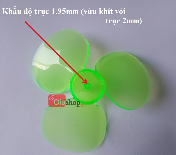 Cánh quạt 3 cánh đường kính 90mm trục 2mm