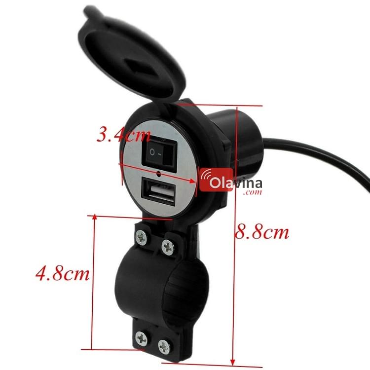 Chế sạc điện thoại trên xe máy V1