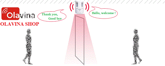 Chuông báo khách 2 chiều cảm biến hồng ngoại