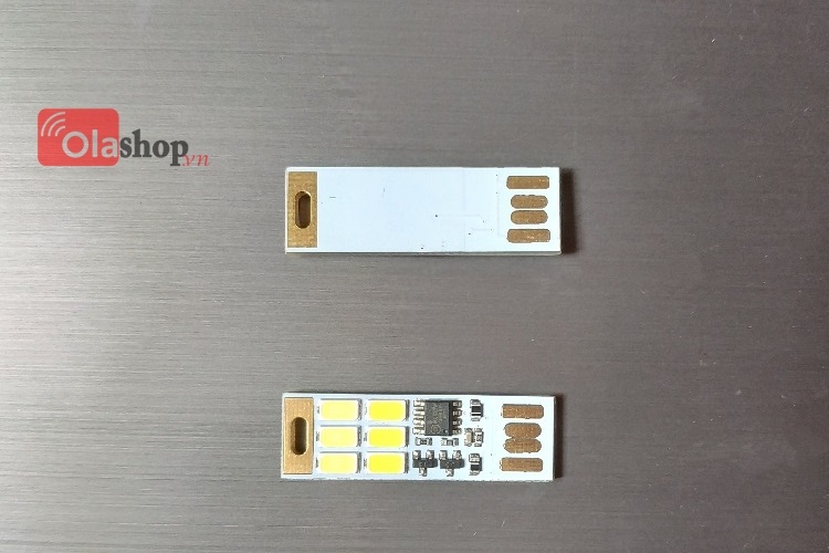 Đèn 6 led usb 2 màu ánh sáng công tắc cảm ứng