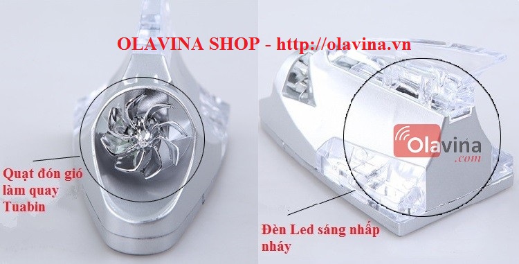 Đèn Led năng lượng gió vây cá mập