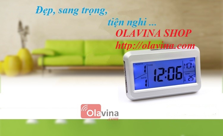 Đồng hồ đo nhiệt độ đèn Led cảm biến âm thanh