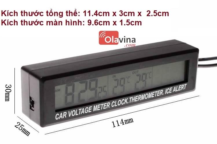Đồng hồ đo nhiệt độ, điện áp trên ô tô EC88