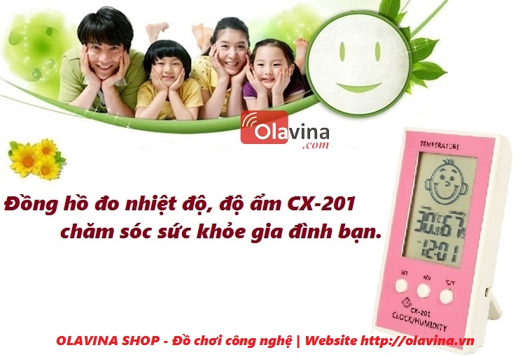 Đồng hồ đo nhiệt độ, độ ẩm CX-201