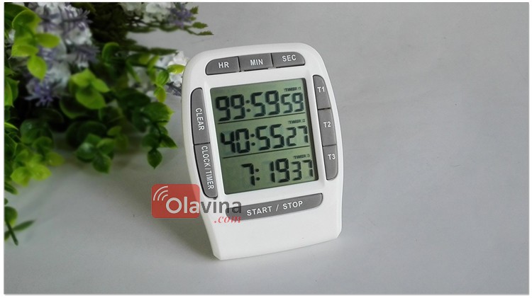 Đồng hồ hẹn giờ đếm ngược 3 kênh