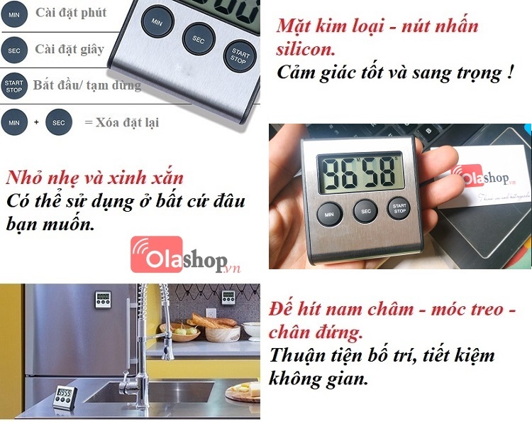 Đồng hồ hẹn giờ nhà bếp điện tử