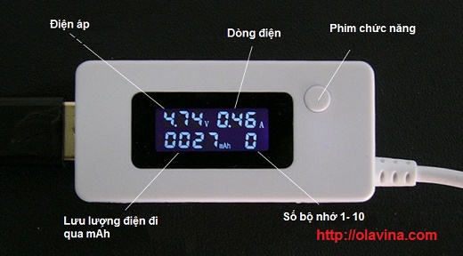 USB đo điện áp và công suất pin