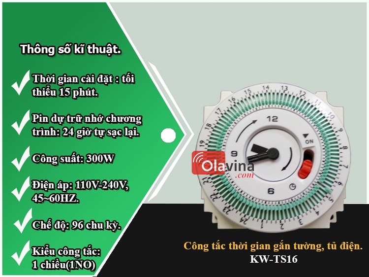 Công tắc hẹn giờ KW TS16