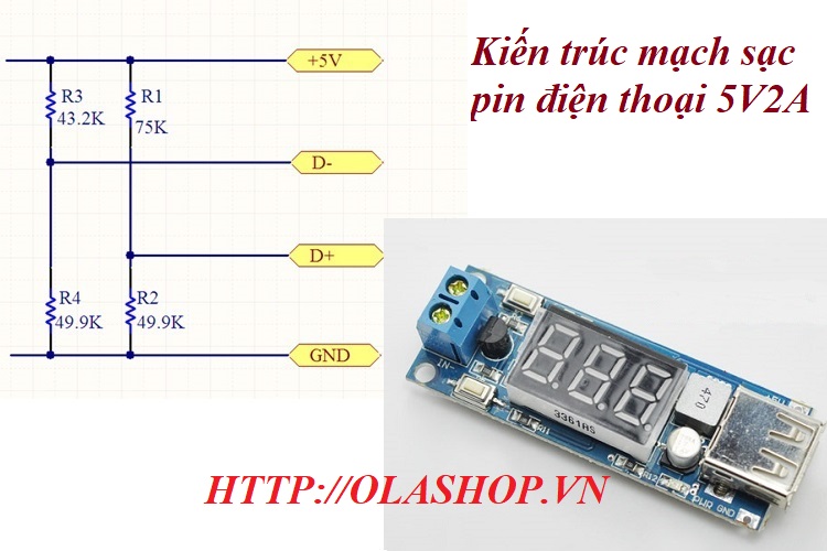 Mạch sạc pin điện thoại 5V2A