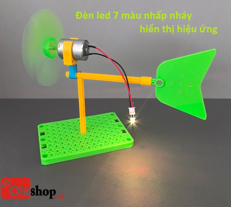 Mô Hình Máy Phát Điện Gió STEM DIY Lắp Ráp Khoa Học Giáo Dục Cho Học Sinh - Bộ Thí Nghiệm Năng Lượng Gió Tự Tạo Điện