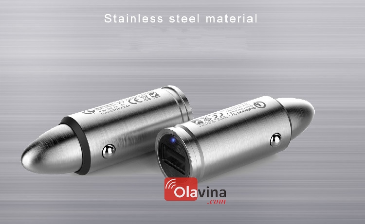 Tẩu sạc ô tô hình viên đạn